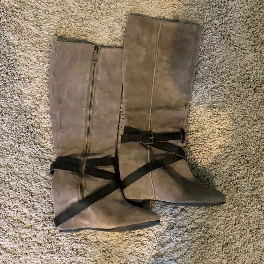 Franco Sarto wedge knee high boots